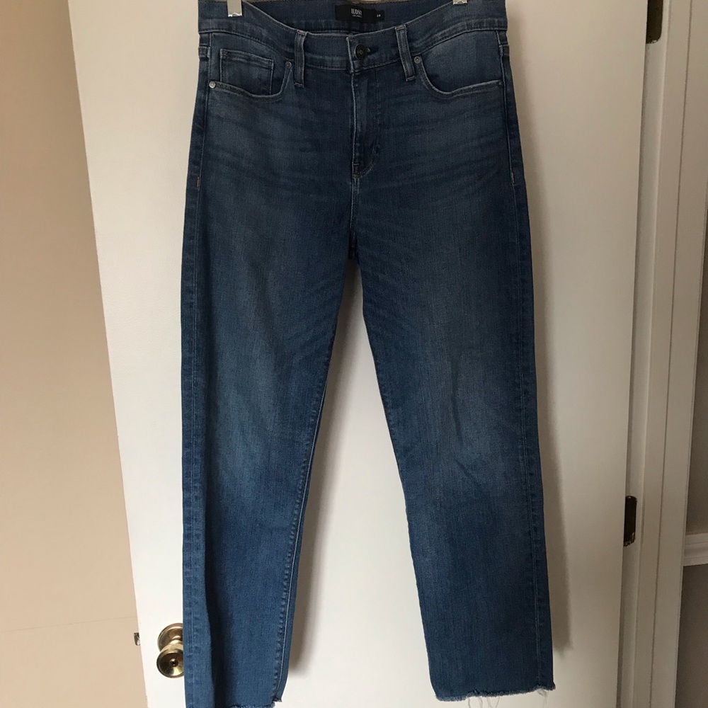 Hudson Nico Straight cropped raw edge jeans